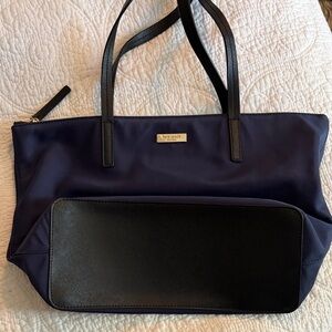 Kate Spade Midnight Blue and Black Tote